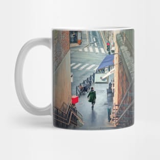 street scene Asnieres town Mug